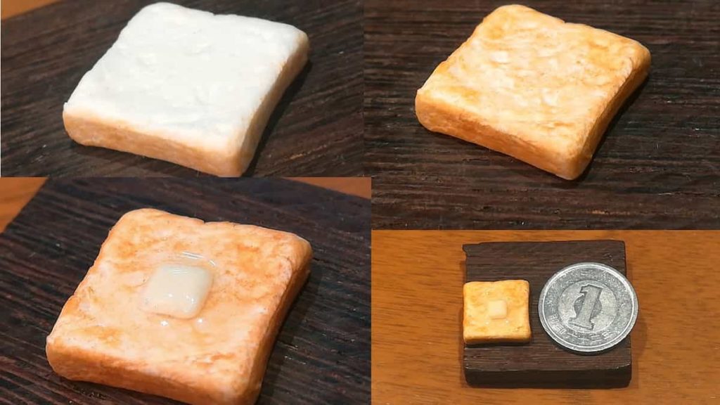 樹脂粘土のミニチュアトースト